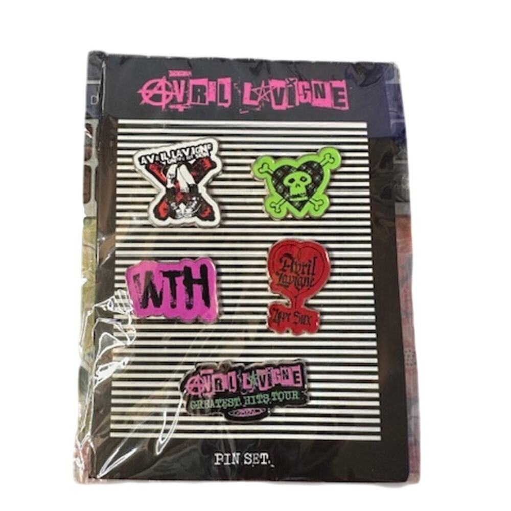 AVRIL LAVIGNE Greatest Hits Tour 2024  5 Pin Set Official Concert Merch NEW NIP
